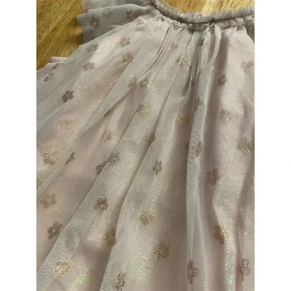 Cat & Jack Girls Pink Flutter Sleeve Dress Floral Pattern - Picture 2 of 5